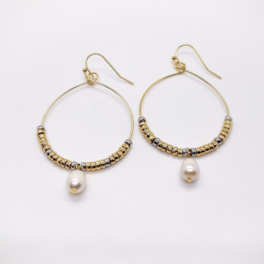 Jill Michael - Bead Pearl Drop Earrings